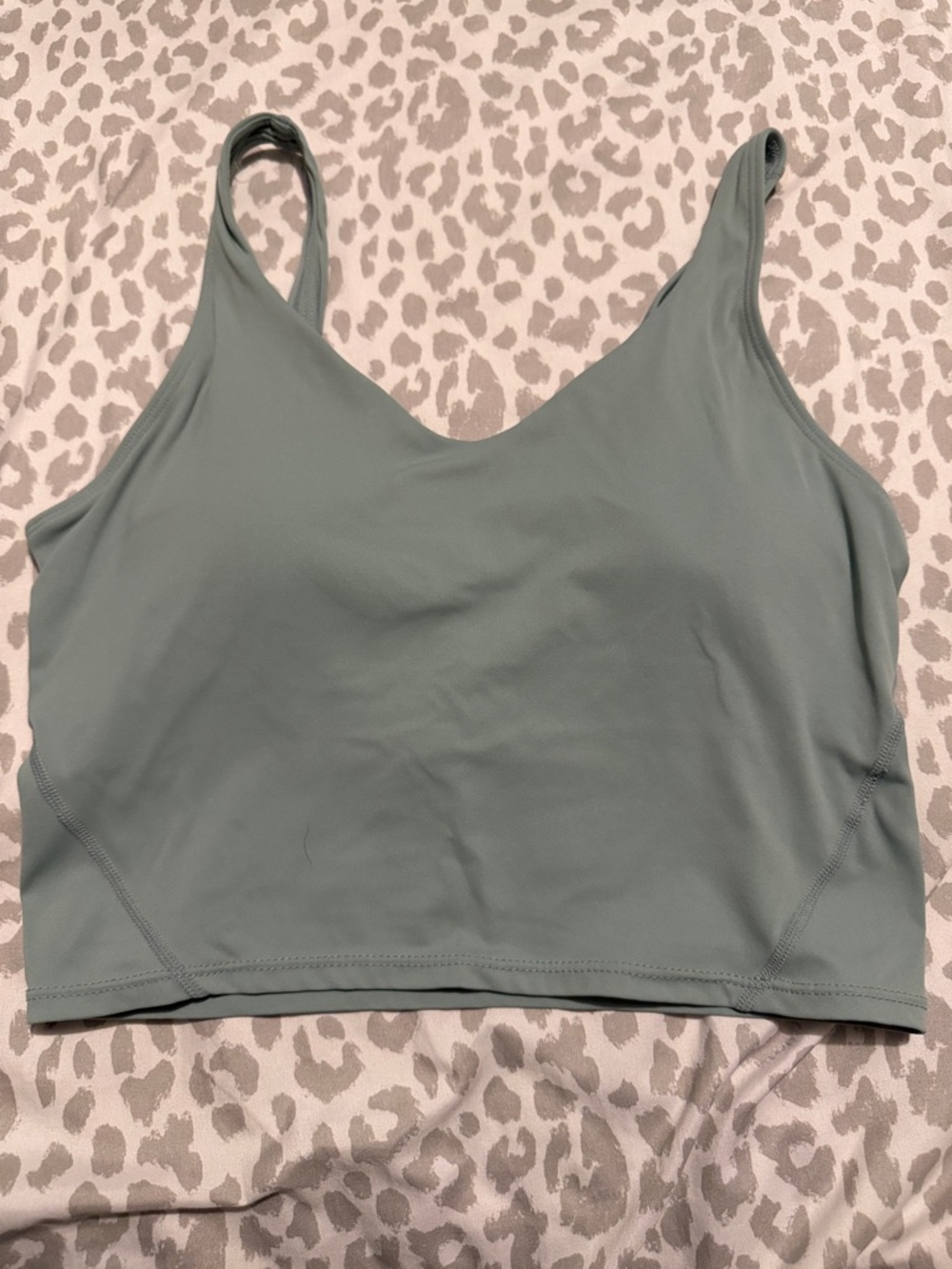 Women’s Sage Green Seamless Croptop - Unbranded